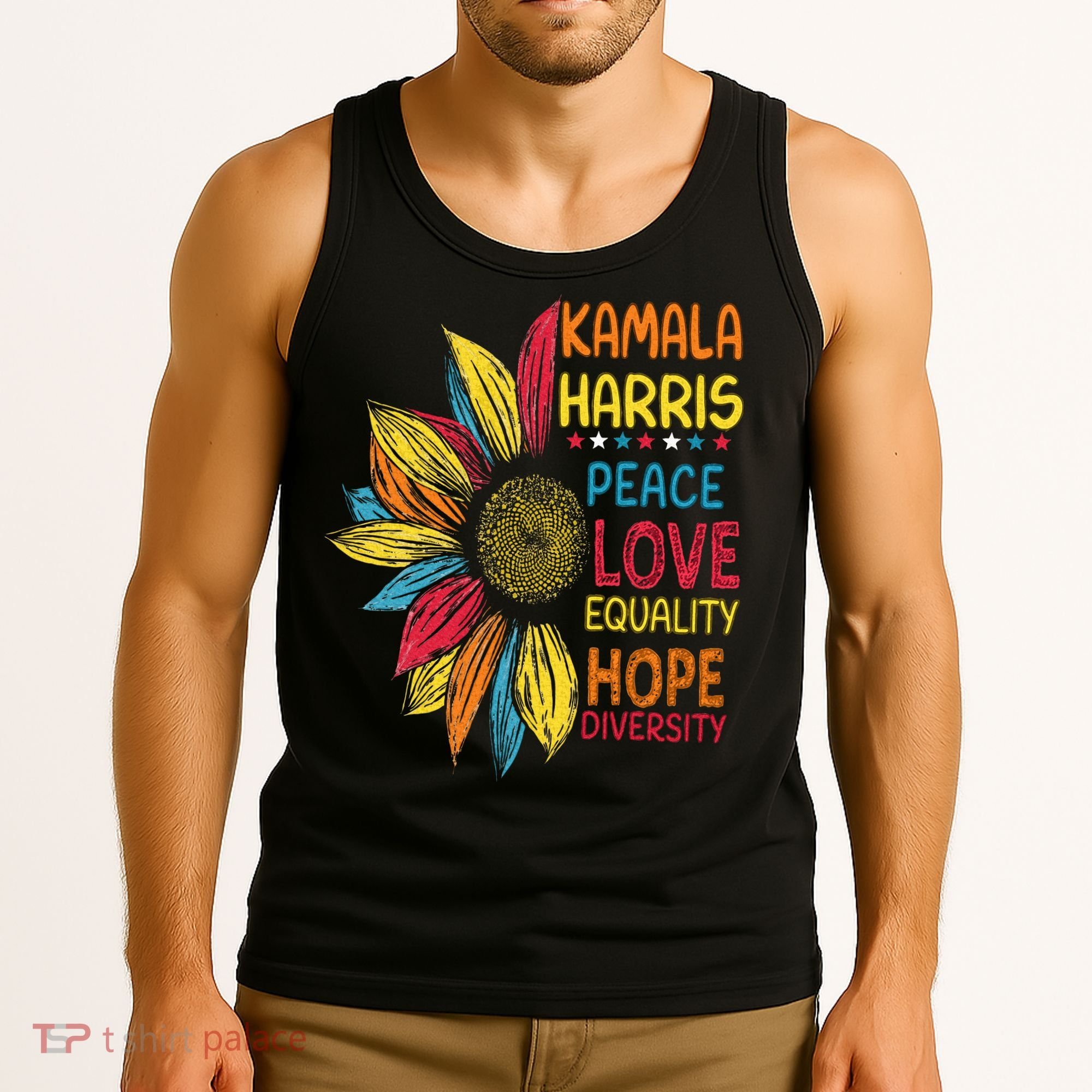Kamala Harris Peace Love Equality Hope Diversity Tank Top