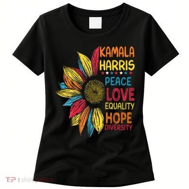 Kamala Harris Peace Love Equality Hope Diversity Women's T-Shirt