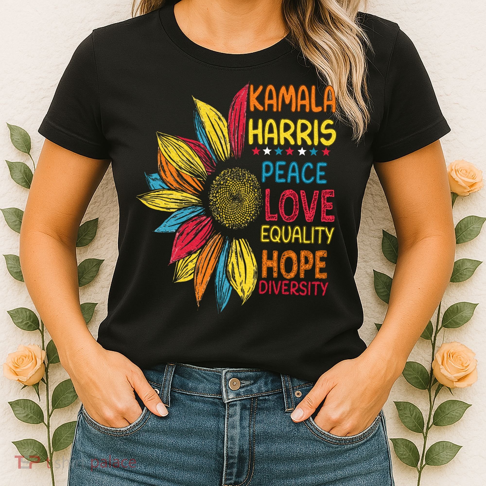 Kamala Harris Peace Love Equality Hope Diversity Women's T-Shirt
