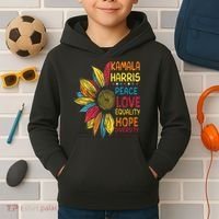 Kamala Harris Peace Love Equality Hope Diversity Kids Hoodie thumb 2