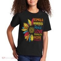 Kamala Harris Peace Love Equality Hope Diversity Kids T-Shirt thumb 2