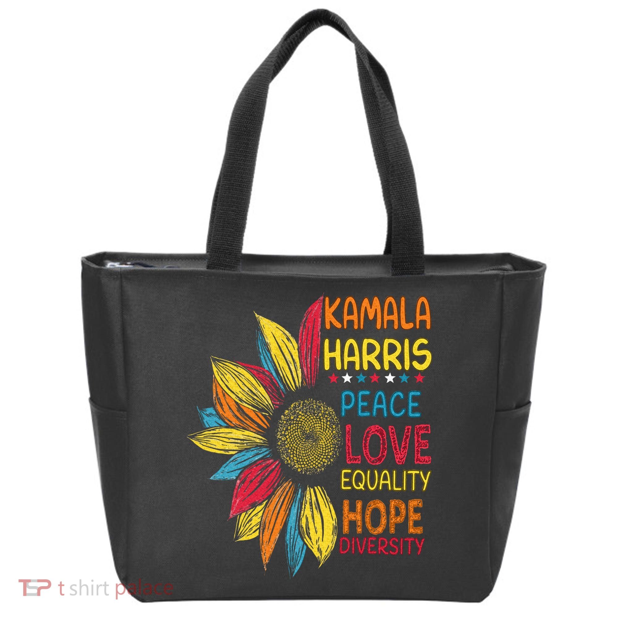 Kamala Harris Peace Love Equality Hope Diversity Tote Bag