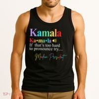 Kamala Harris Pronunciation Madam President Tank Top thumb 3