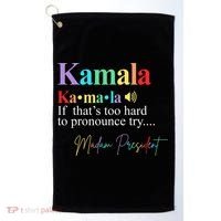 Kamala Harris Pronunciation Madam President Golf Towel thumb 0