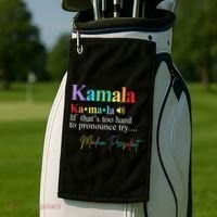 Kamala Harris Pronunciation Madam President Golf Towel thumb 2