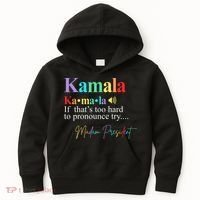 Kamala Harris Pronunciation Madam President Kids Hoodie thumb 0