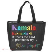 Kamala Harris Pronunciation Madam President Tote Bag thumb 0