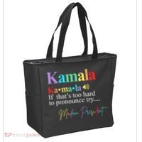 Kamala Harris Pronunciation Madam President Tote Bag thumb 2