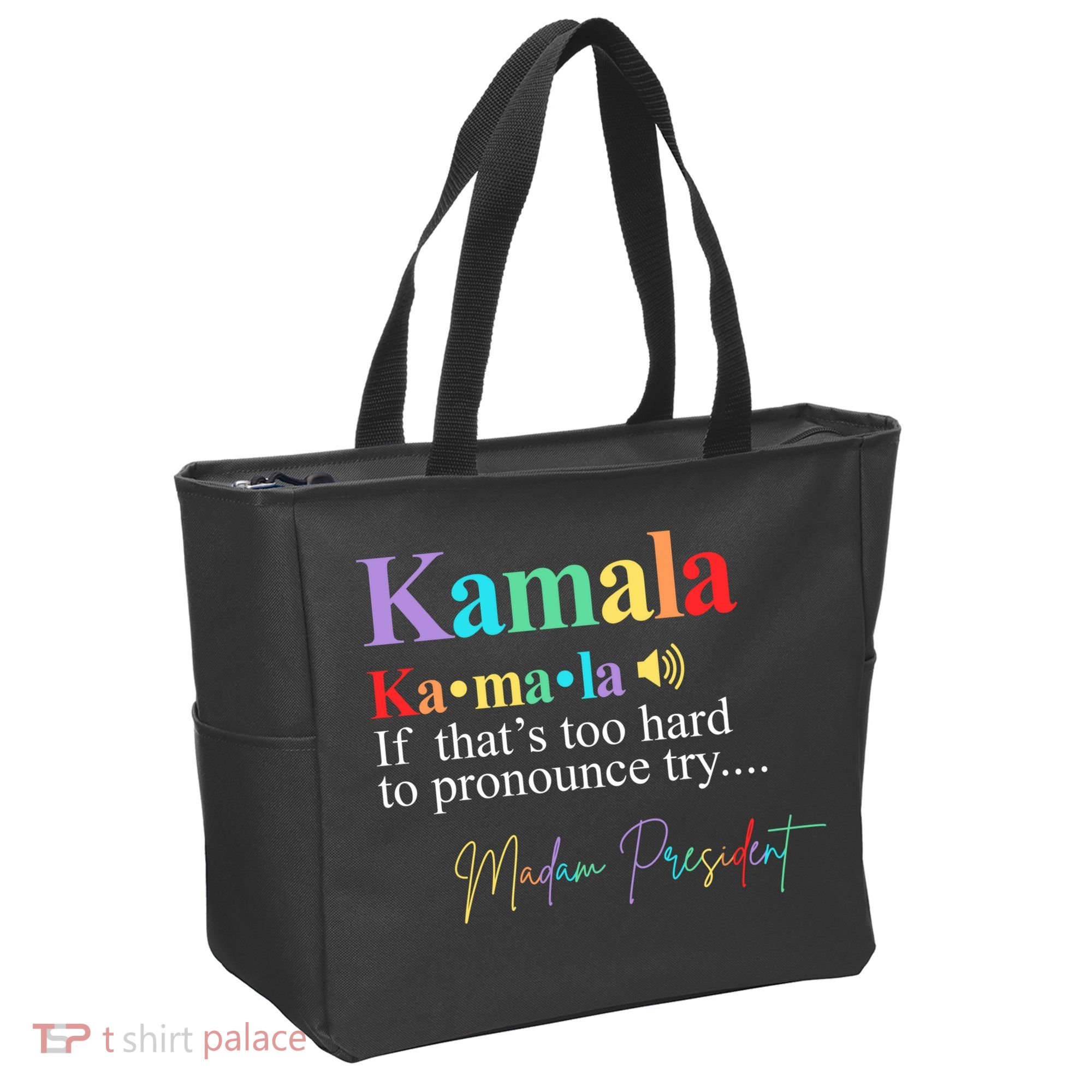 Kamala Harris Pronunciation Madam President Tote Bag