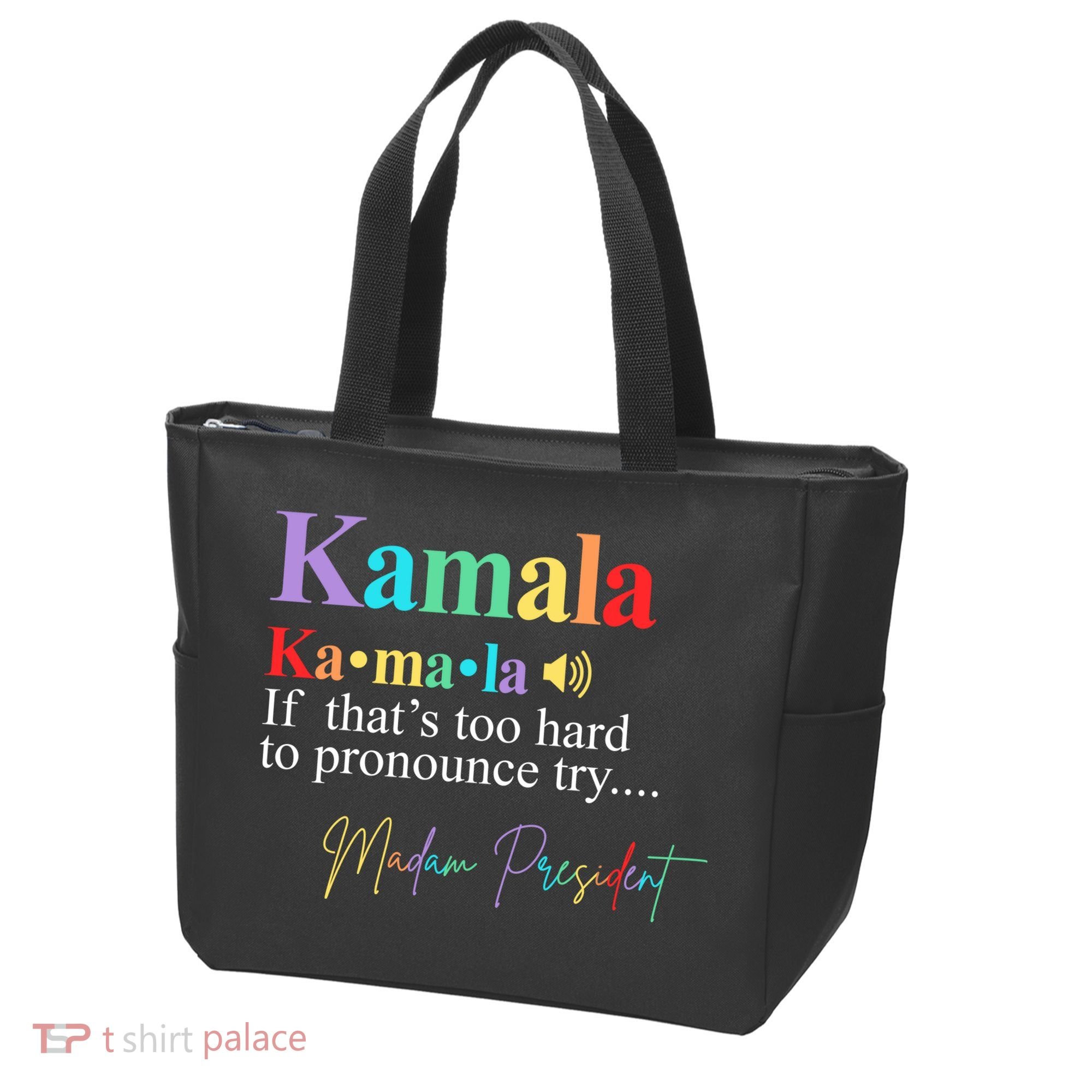 Kamala Harris Pronunciation Madam President Tote Bag