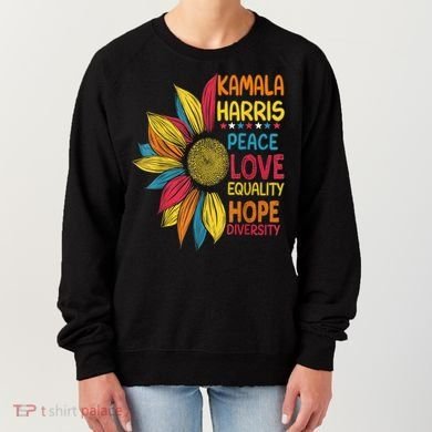 Kamala Harris Peace Love Equality Hope Diversity Women's Sweatshirt
