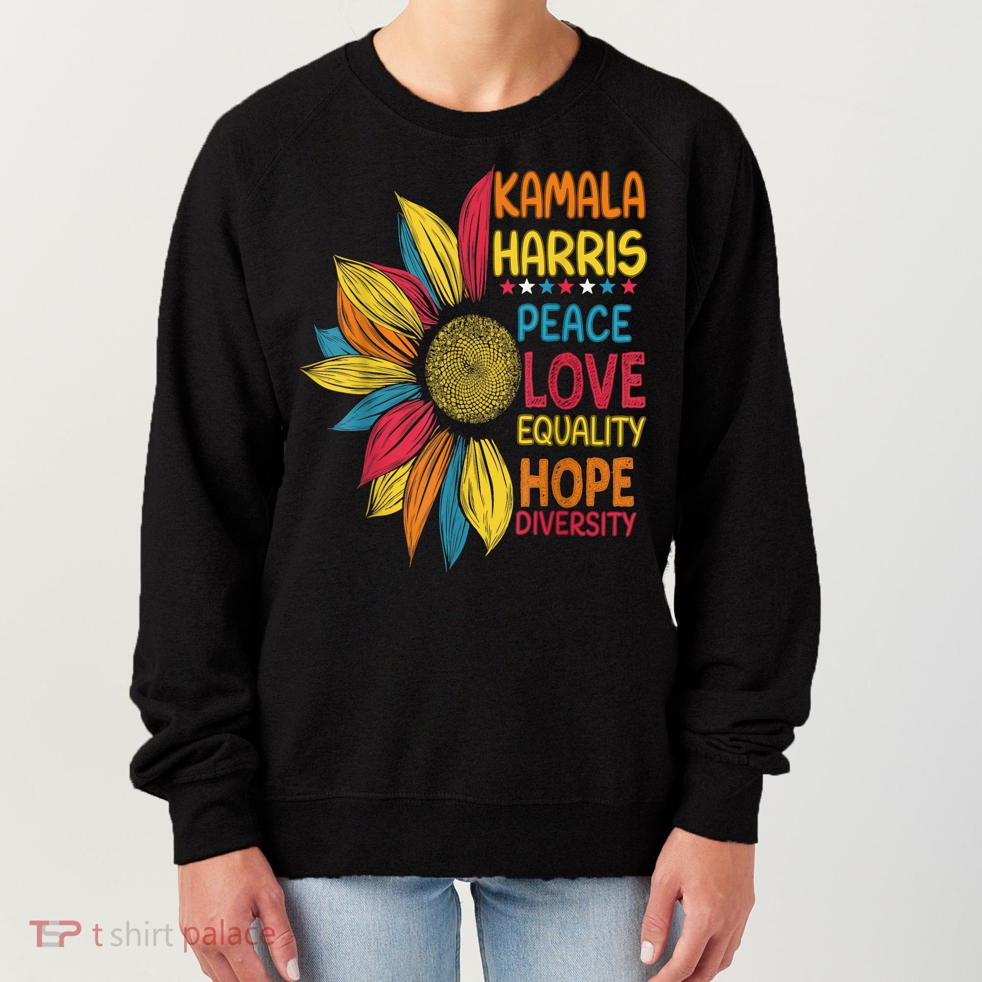 Kamala Harris Peace Love Equality Hope Diversity Women's Sweatshirt
