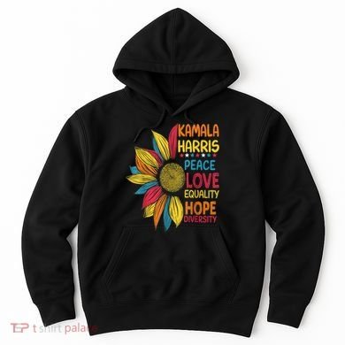 Kamala Harris Peace Love Equality Hope Diversity Hoodie