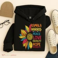 Kamala Harris Peace Love Equality Hope Diversity Hoodie thumb 4