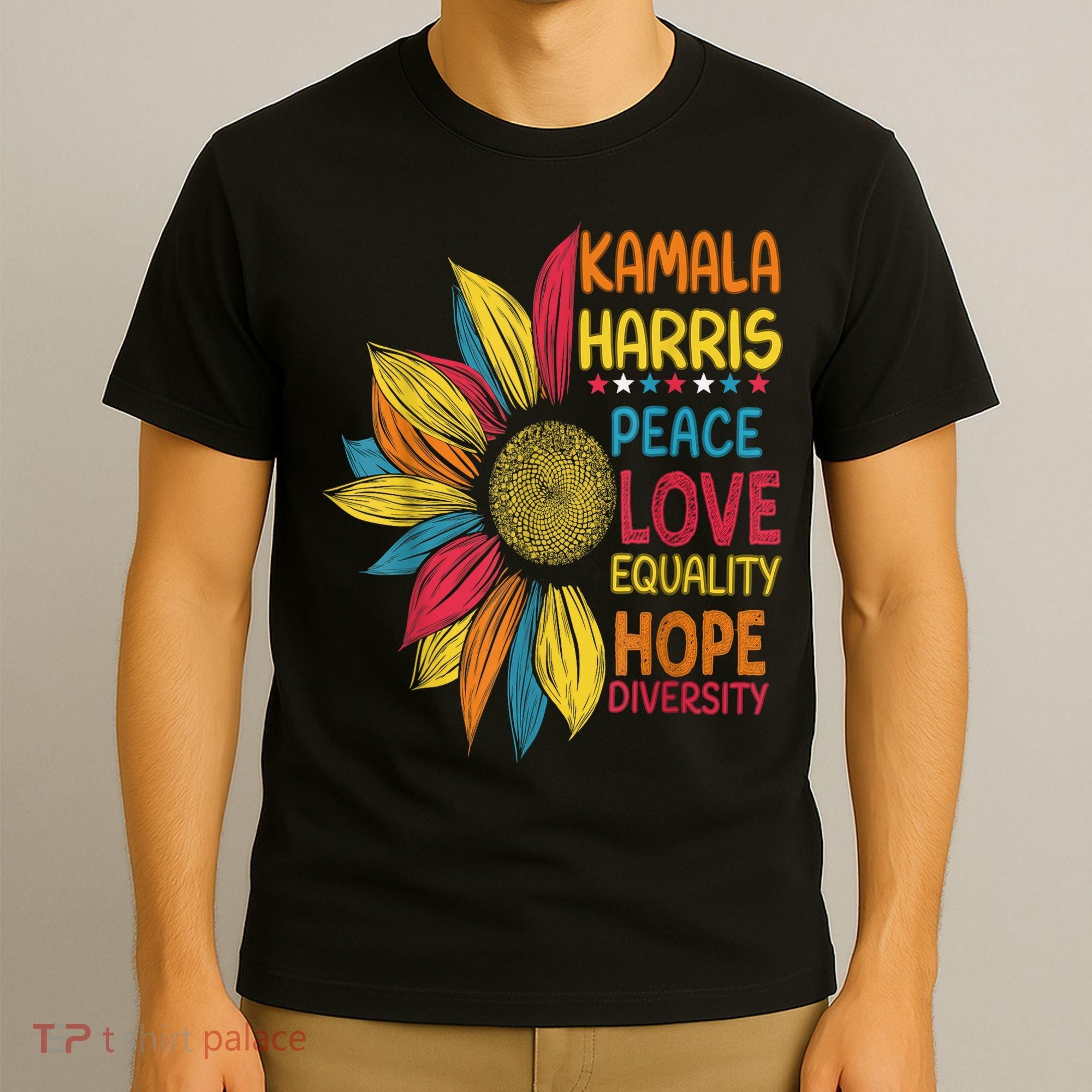 Kamala Harris Peace Love Equality Hope Diversity T-Shirt