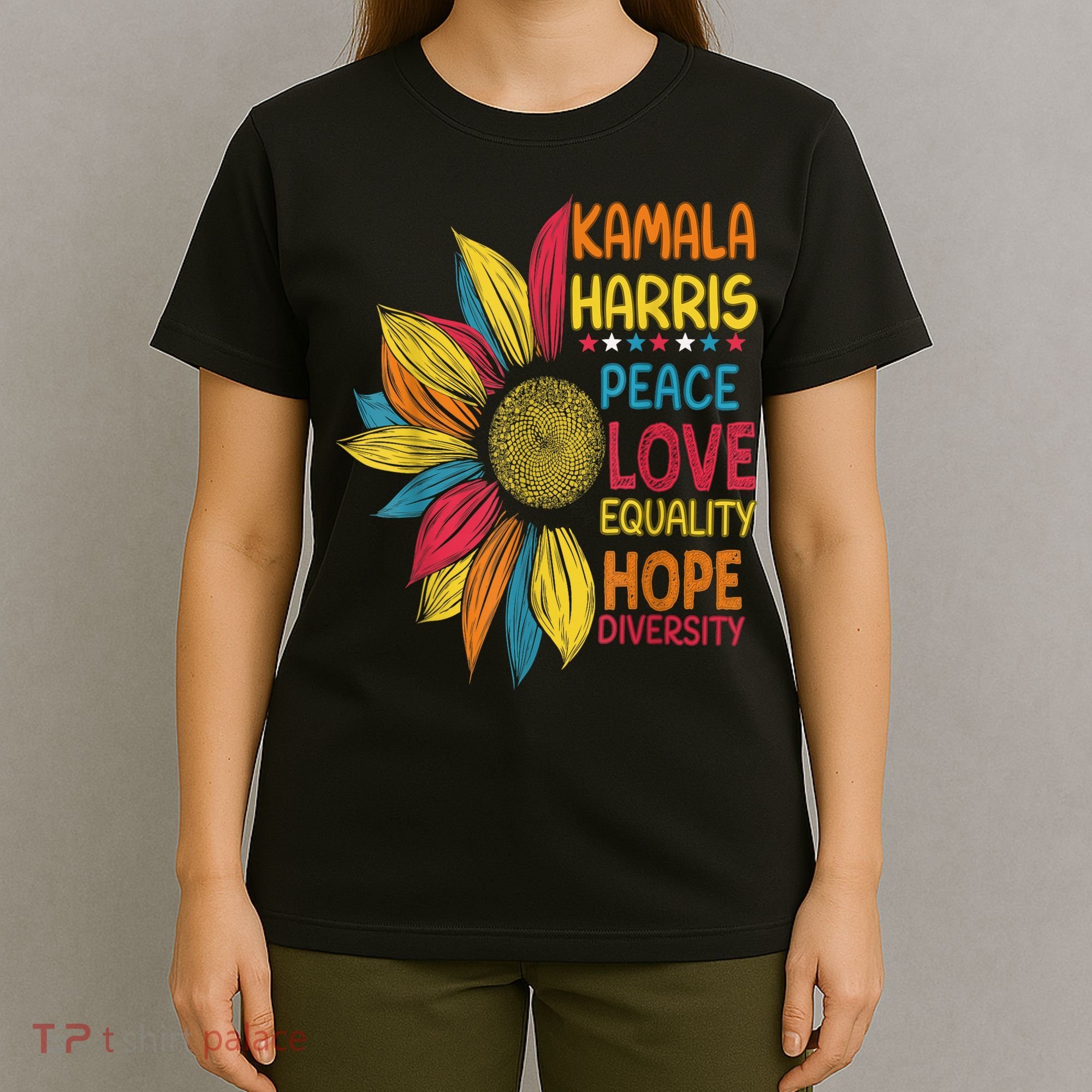 Kamala Harris Peace Love Equality Hope Diversity T-Shirt