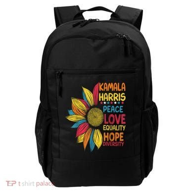 Kamala Harris Peace Love Equality Hope Diversity Backpack