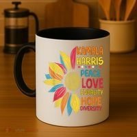 Kamala Harris Peace Love Equality Hope Diversity Coffee Mug thumb 4