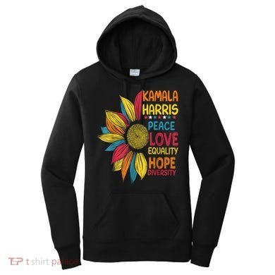 Kamala Harris Peace Love Equality Hope Diversity Women's Hoodie