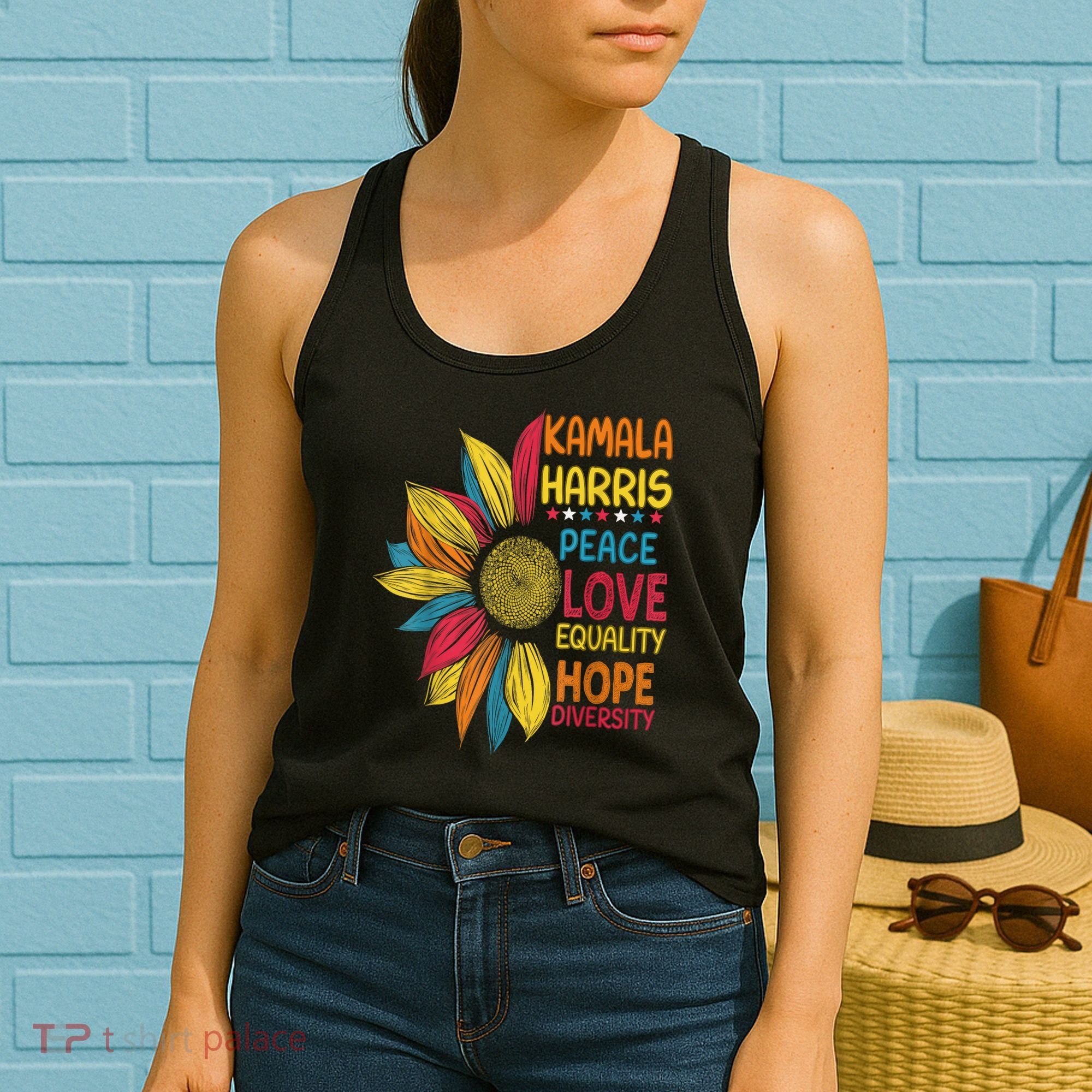 Kamala Harris Peace Love Equality Hope Diversity Women's Tank Top