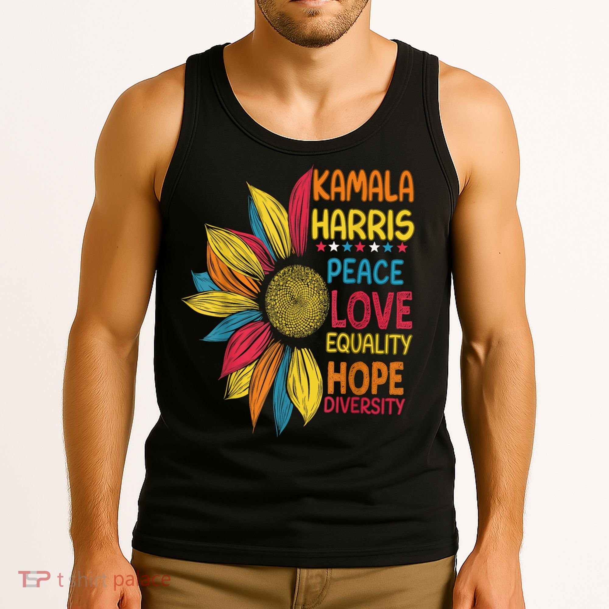 Kamala Harris Peace Love Equality Hope Diversity Tank Top