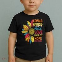 Kamala Harris Peace Love Equality Hope Diversity Toddler T-Shirt thumb 2