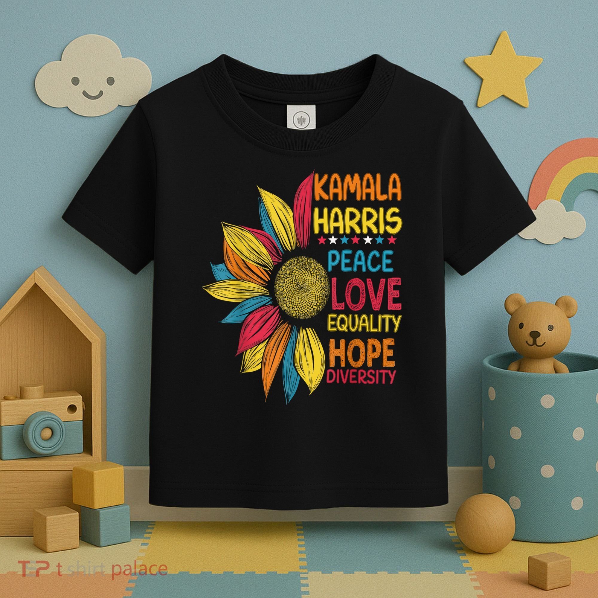 Kamala Harris Peace Love Equality Hope Diversity Toddler T-Shirt