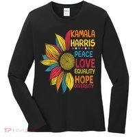 Kamala Harris Peace Love Equality Hope Diversity Women's Long Sleeve Shirt thumb 0