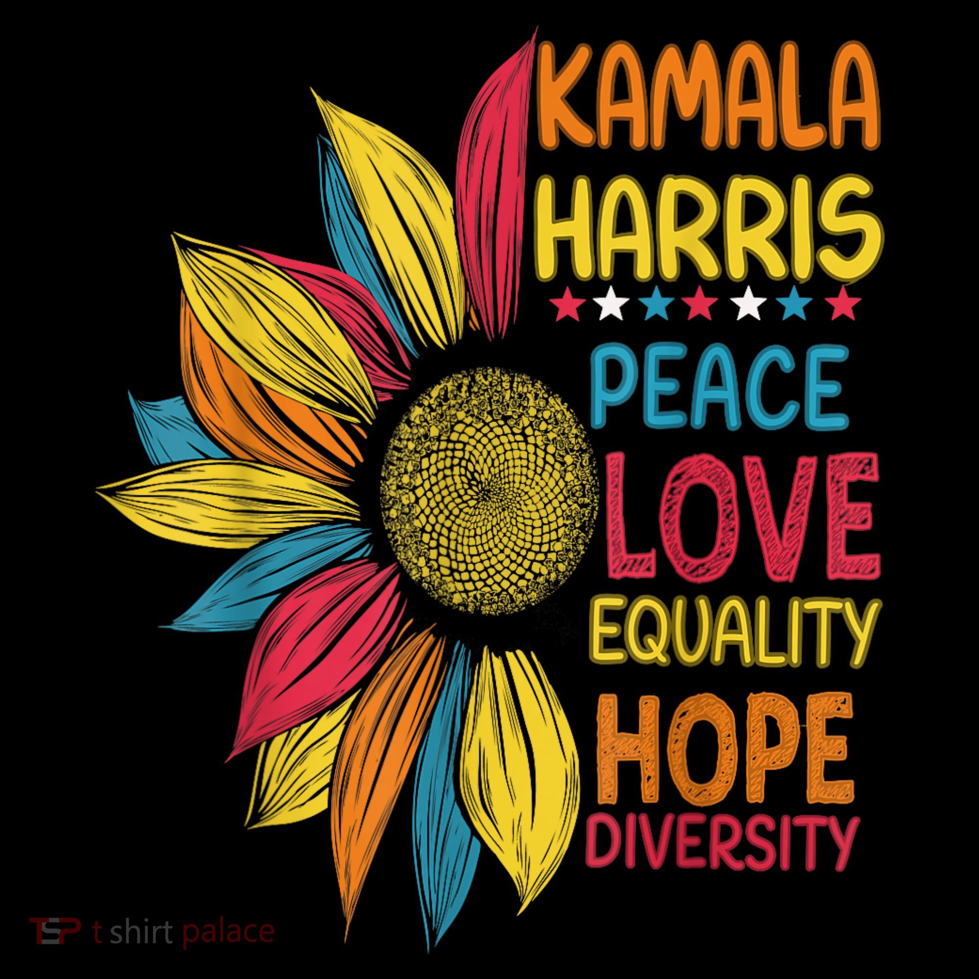 Kamala Harris Peace Love Equality Hope Diversity Women's Long Sleeve Shirt