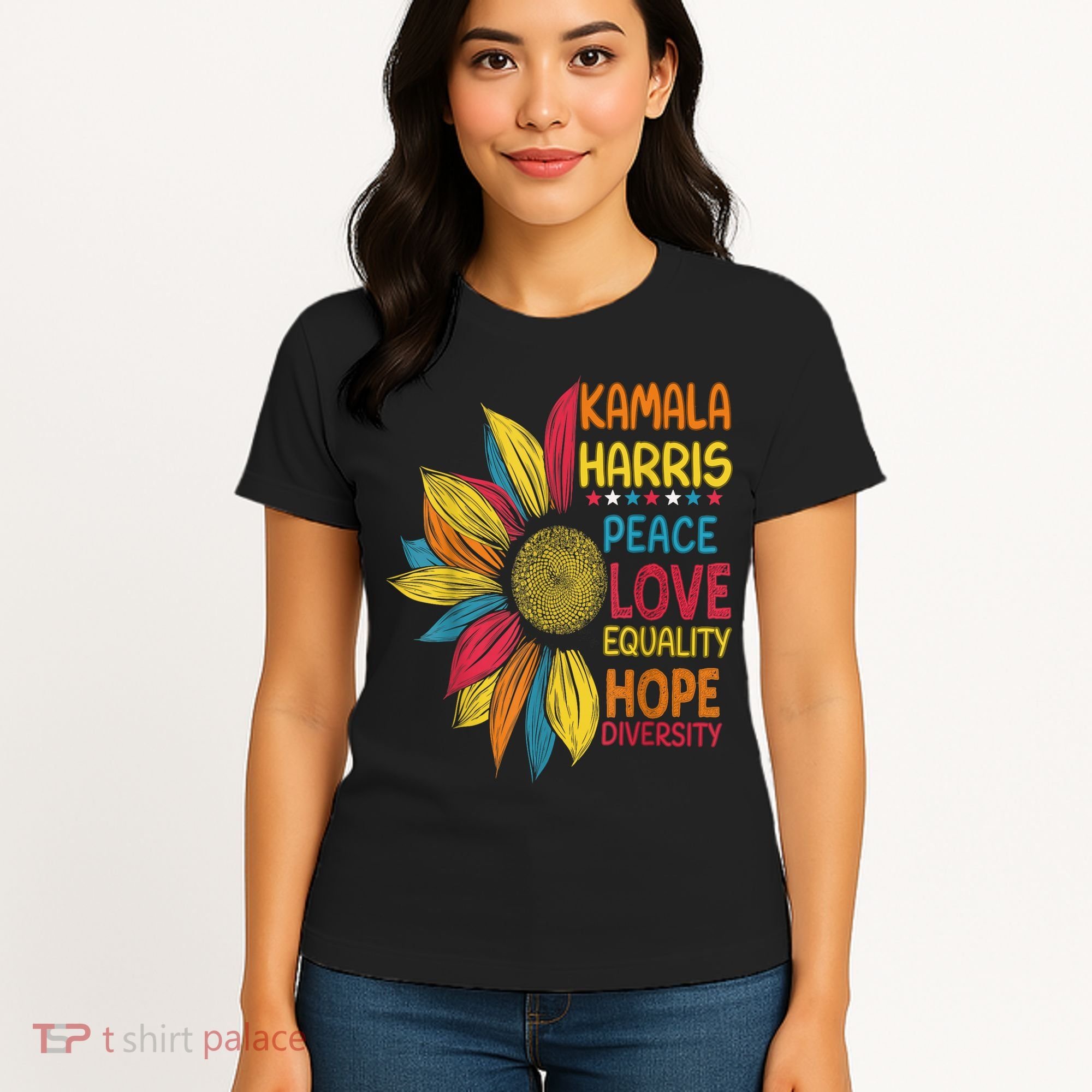 Kamala Harris Peace Love Equality Hope Diversity Women's T-Shirt