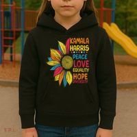 Kamala Harris Peace Love Equality Hope Diversity Kids Hoodie thumb 3