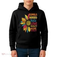 Kamala Harris Peace Love Equality Hope Diversity Kids Hoodie thumb 4