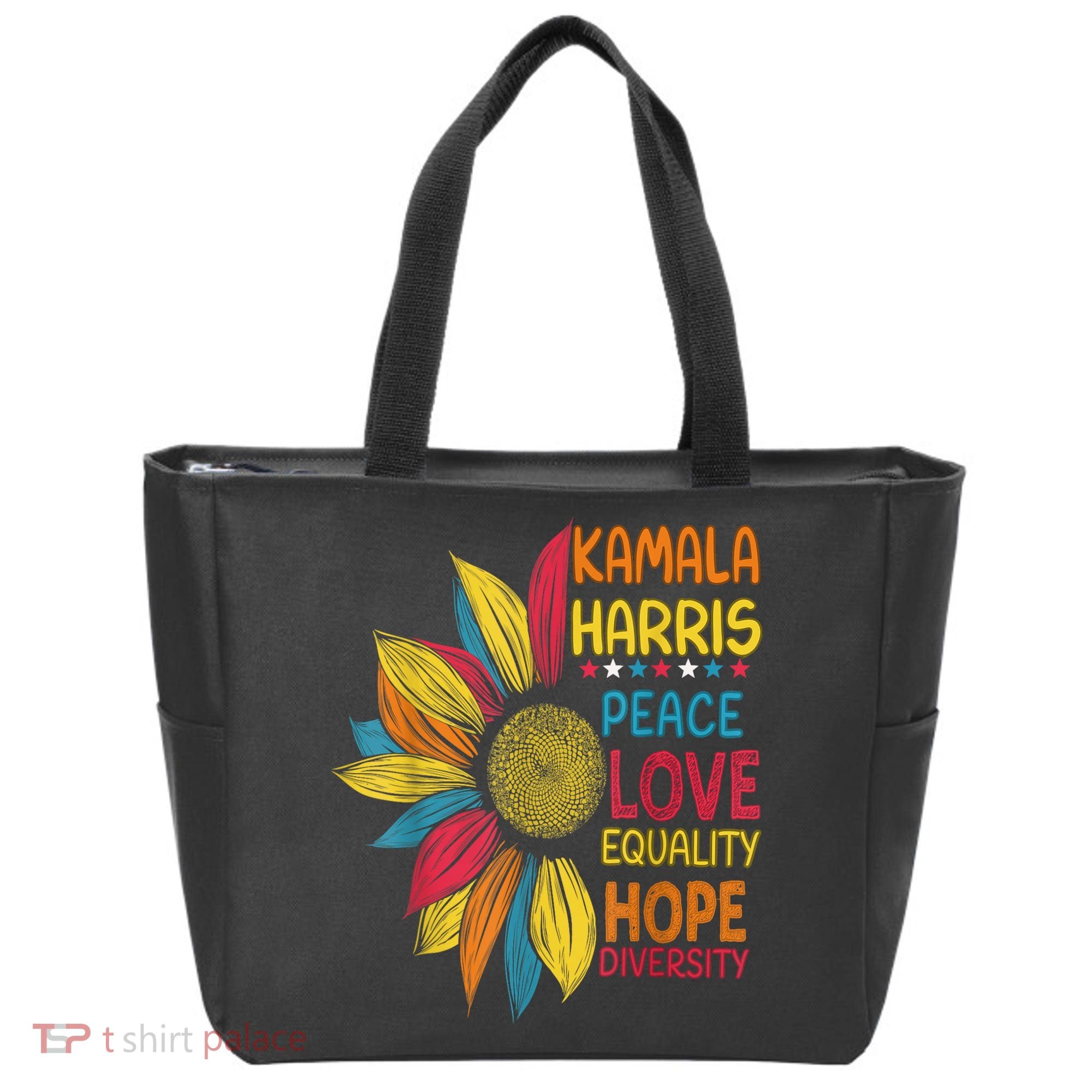 Kamala Harris Peace Love Equality Hope Diversity Tote Bag