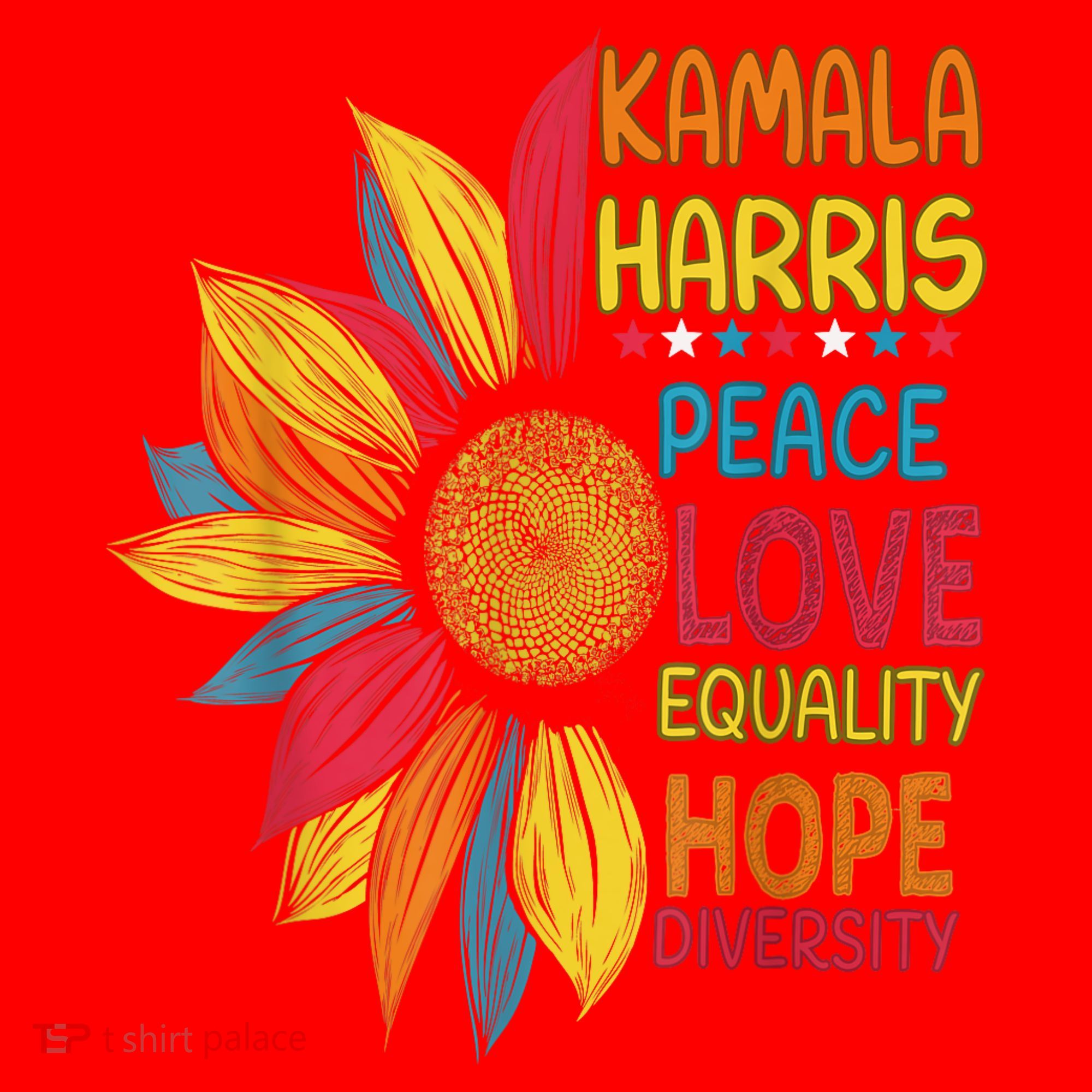 Kamala Harris Peace Love Equality Hope Diversity Santa Hat