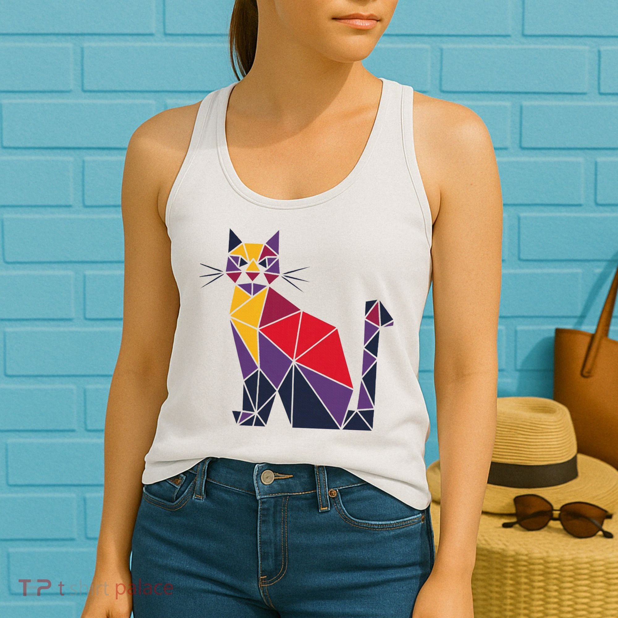Kamala Harris Quilted 2024 Cat Lady Women's Tank Top