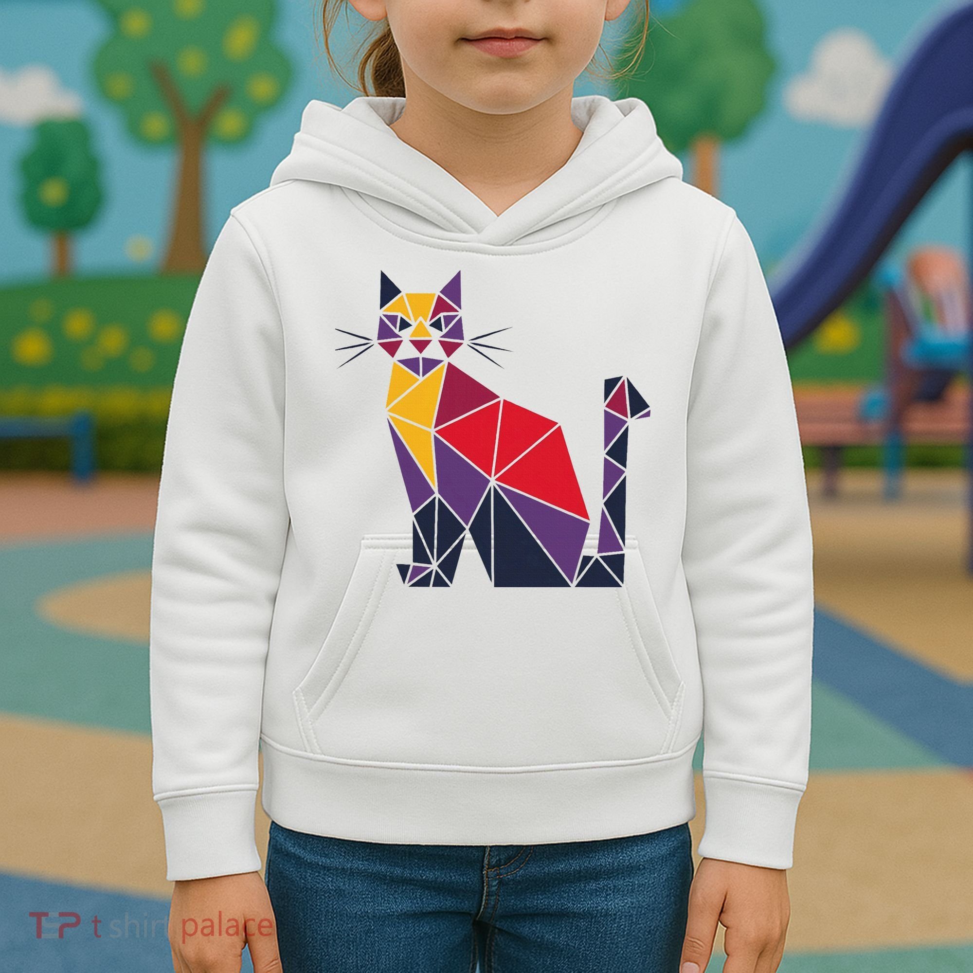 Kamala Harris Quilted 2024 Cat Lady Kids Hoodie