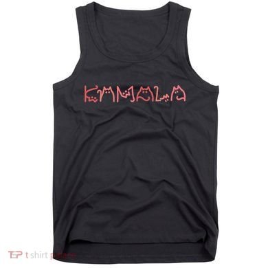 Kamala Harris Retro Vintage Cat Letter Font Design Tank Top