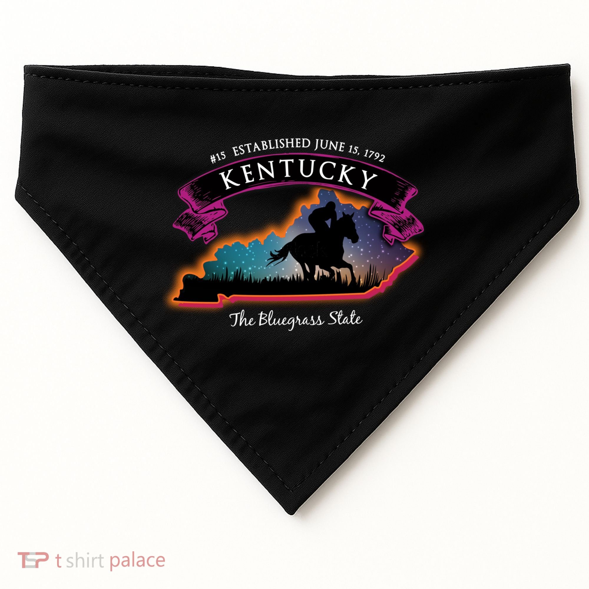 Kentucky Horse Racing Souvenir Great Gift USA-Made Doggie Bandana