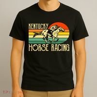 Kentucky Horse Racing Fan Retro Derby Racing Festival Party T-Shirt thumb 3