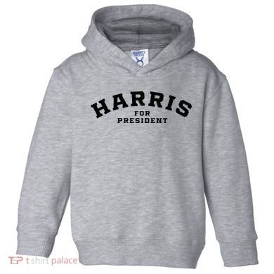Kamala Harris Simple Curved Type Kamala Harris For President Toddler Hoodie
