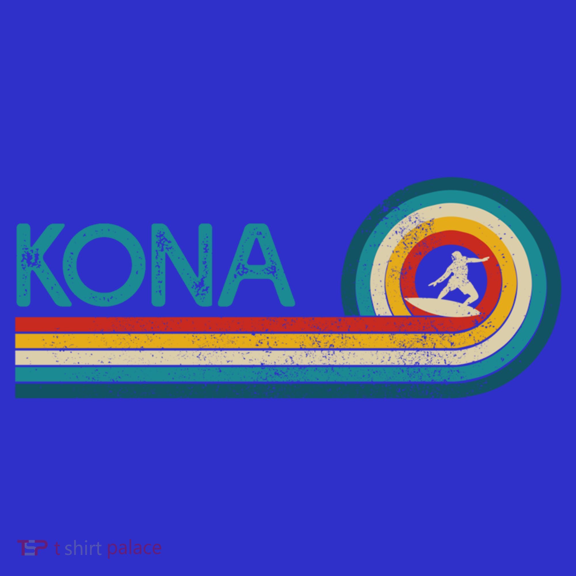 Kona Hawaii Surf Vintage Beach Surfer Surfing Gift T-Shirt
