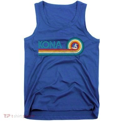 Kona Hawaii Surf Vintage Beach Surfer Surfing Gift Tank Top