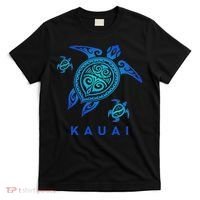 Kauai Hawaii Sea Blue Tribal Turtle T-Shirt thumb 0