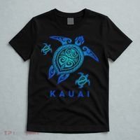 Kauai Hawaii Sea Blue Tribal Turtle T-Shirt thumb 5