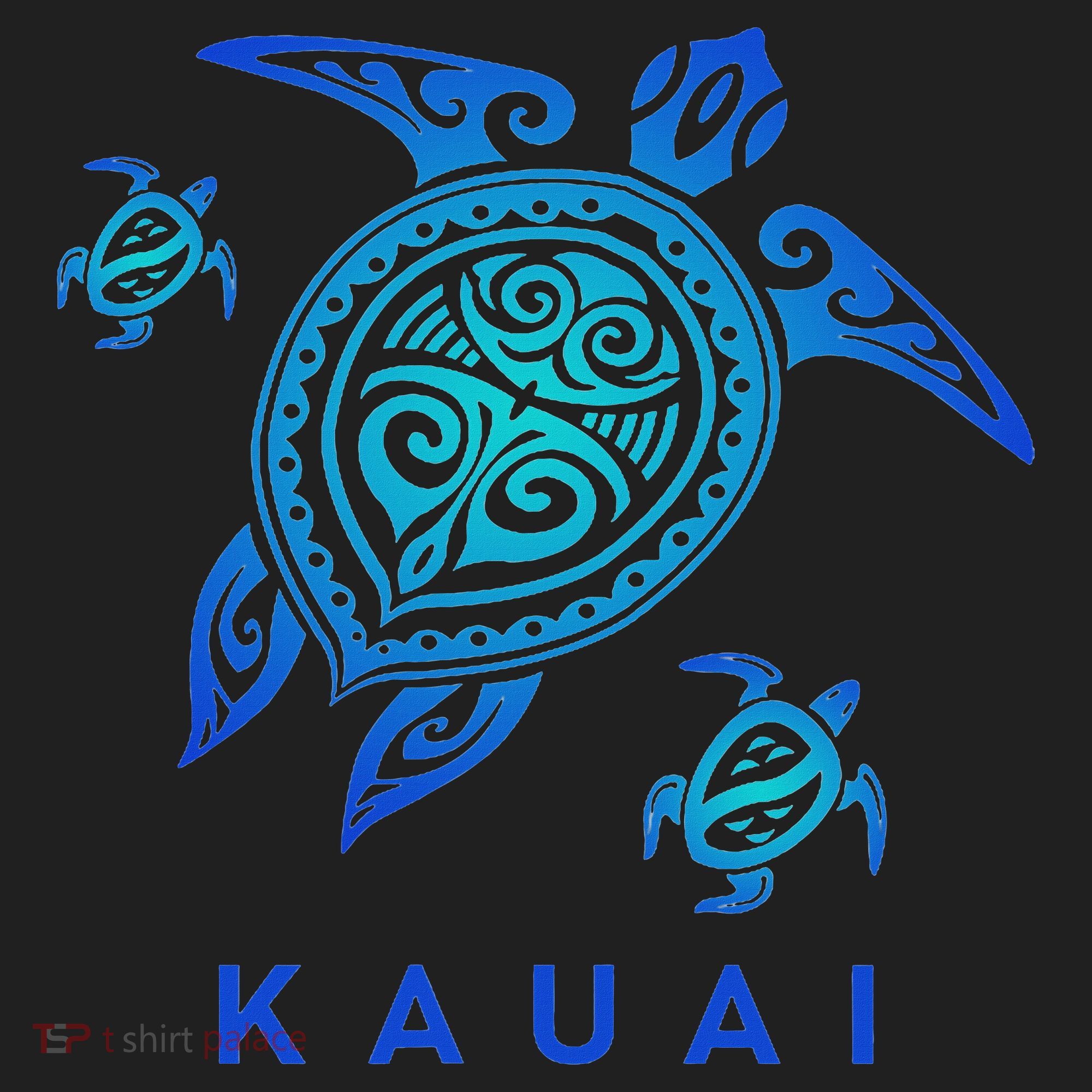 Kauai Hawaii Sea Blue Tribal Turtle Beanie