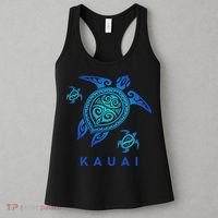 Kauai Hawaii Sea Blue Tribal Turtle Women's Tank Top thumb 3