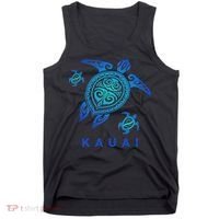 Kauai Hawaii Sea Blue Tribal Turtle Tank Top thumb 0