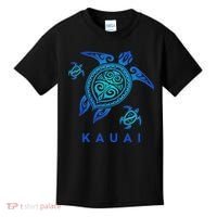 Kauai Hawaii Sea Blue Tribal Turtle Kids T-Shirt thumb 0