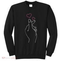Kpop Hand Symbol Heart Kdrama Korean Pop Music Fan Gift Sweatshirt thumb 0