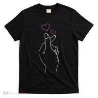 Kpop Hand Symbol Heart Kdrama Korean Pop Music Fan Gift T-Shirt thumb 0